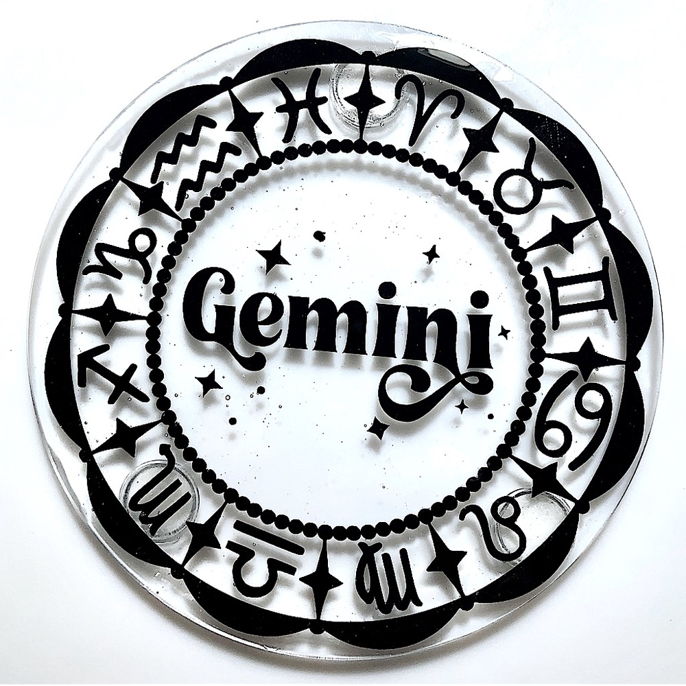 ✨Handmade✨♊️ Gemini Coaster set of 4 - Picture 4 of 8